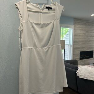 Lulu's Cream Sleeveless Mini Dress